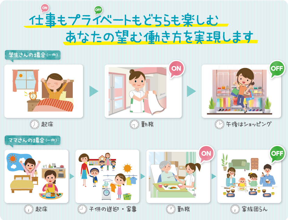 仕事もプライベートもどちらも楽しむあなたの望む働き方を実現します