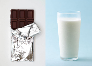 牛乳またはチョコレートの摂取
