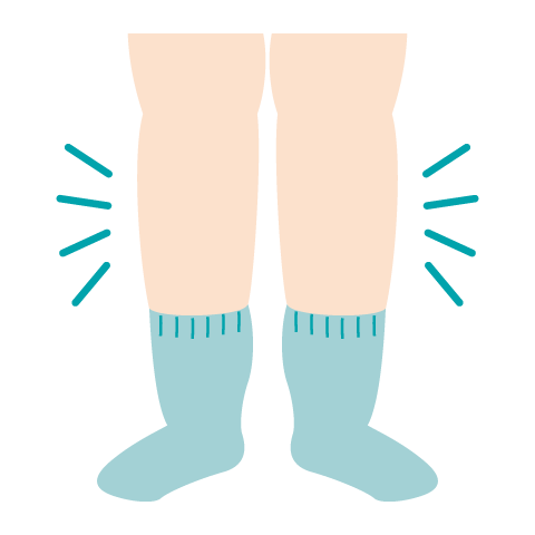 足のむくみ症状イラスト