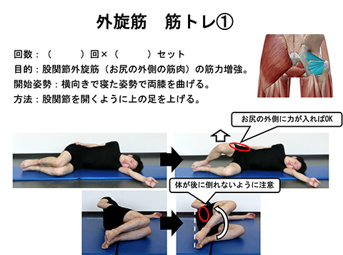 回排運動（股関節外旋筋群）