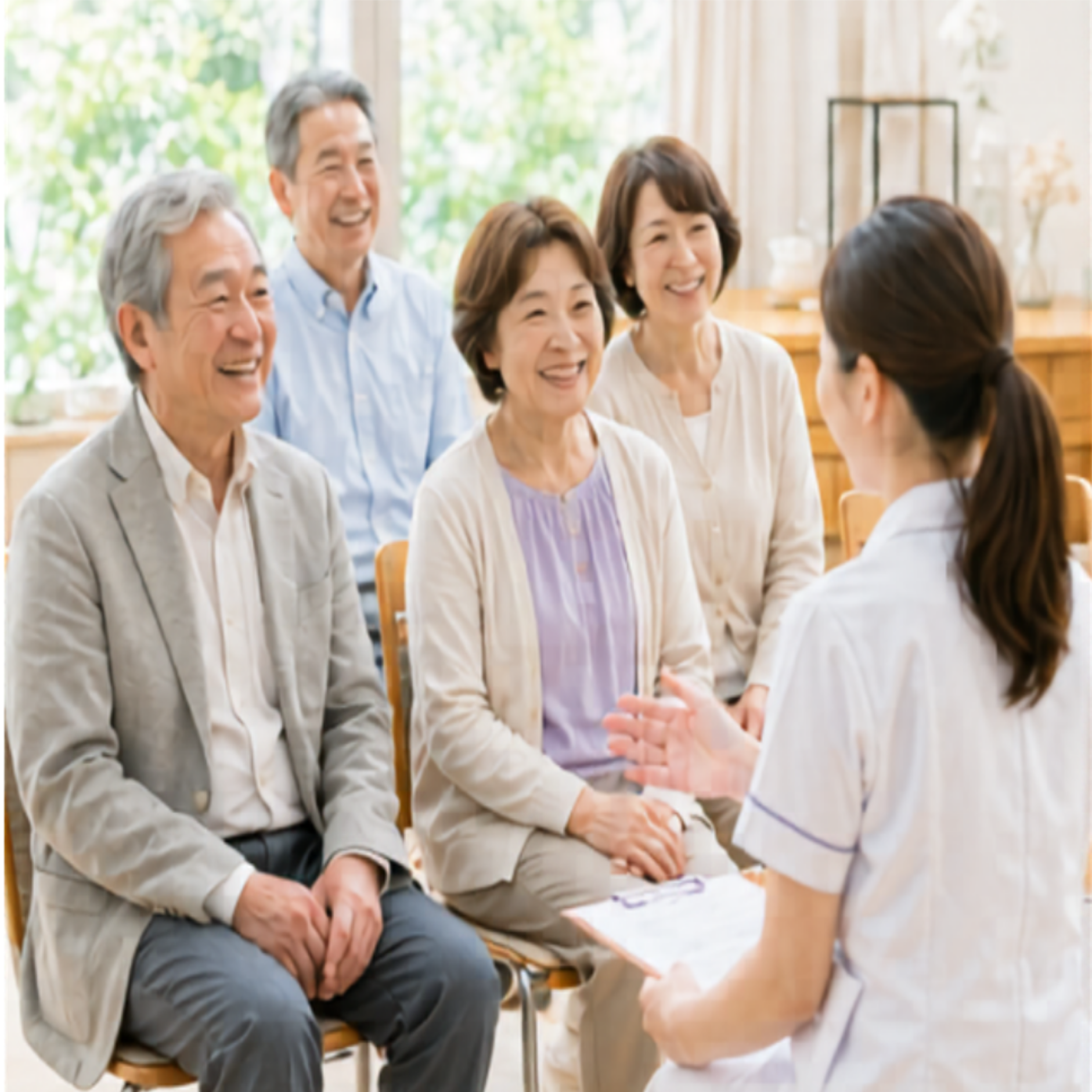 健康について相談する地域の方々