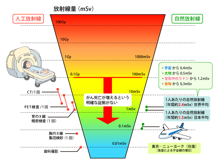 放射線量の図