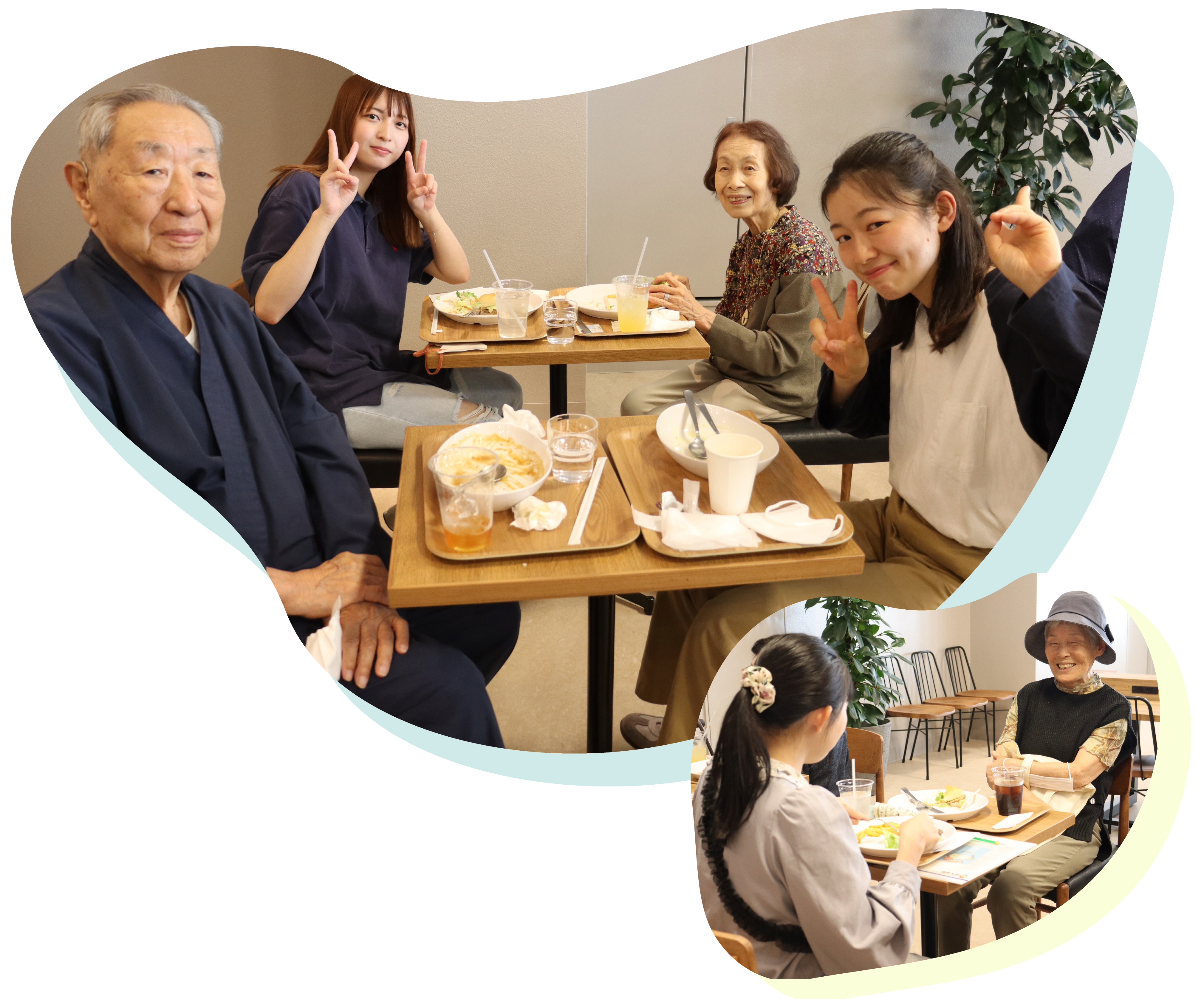 学生食堂でランチ